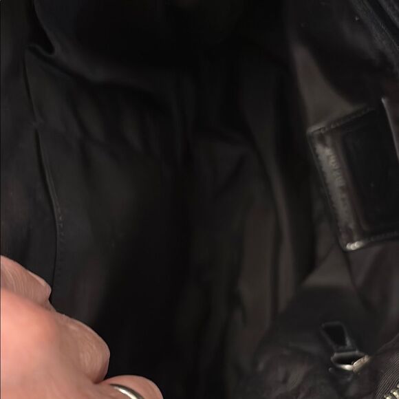 Coach Khaki Signature Striped Satchel Bag in New condition (missing long strap) - Picture 5 of 13